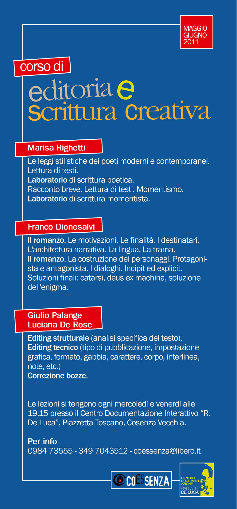 corso di editoria e scrittura creativa. 