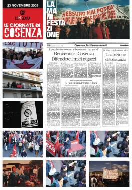 novembre 2002: LE GIORNATE DI COSENZA