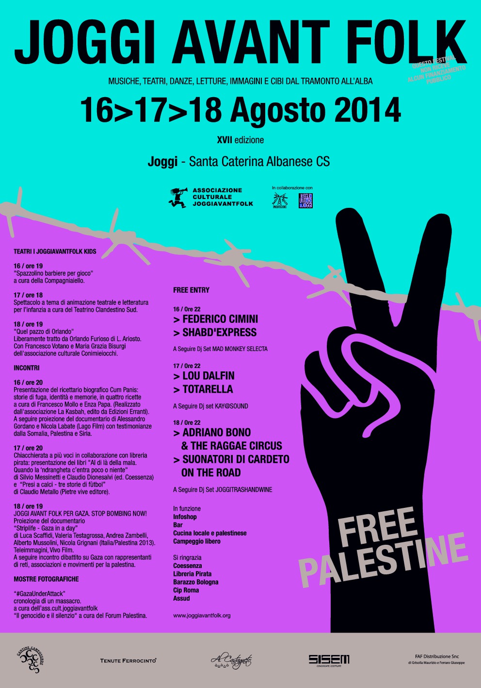 JOGGIAVANTFOLK Ed. XVII, 16.17.18. agosto 2014 