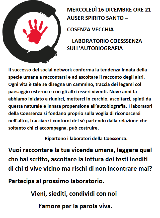 Laboratorio Coessenza sull'Autobiografia